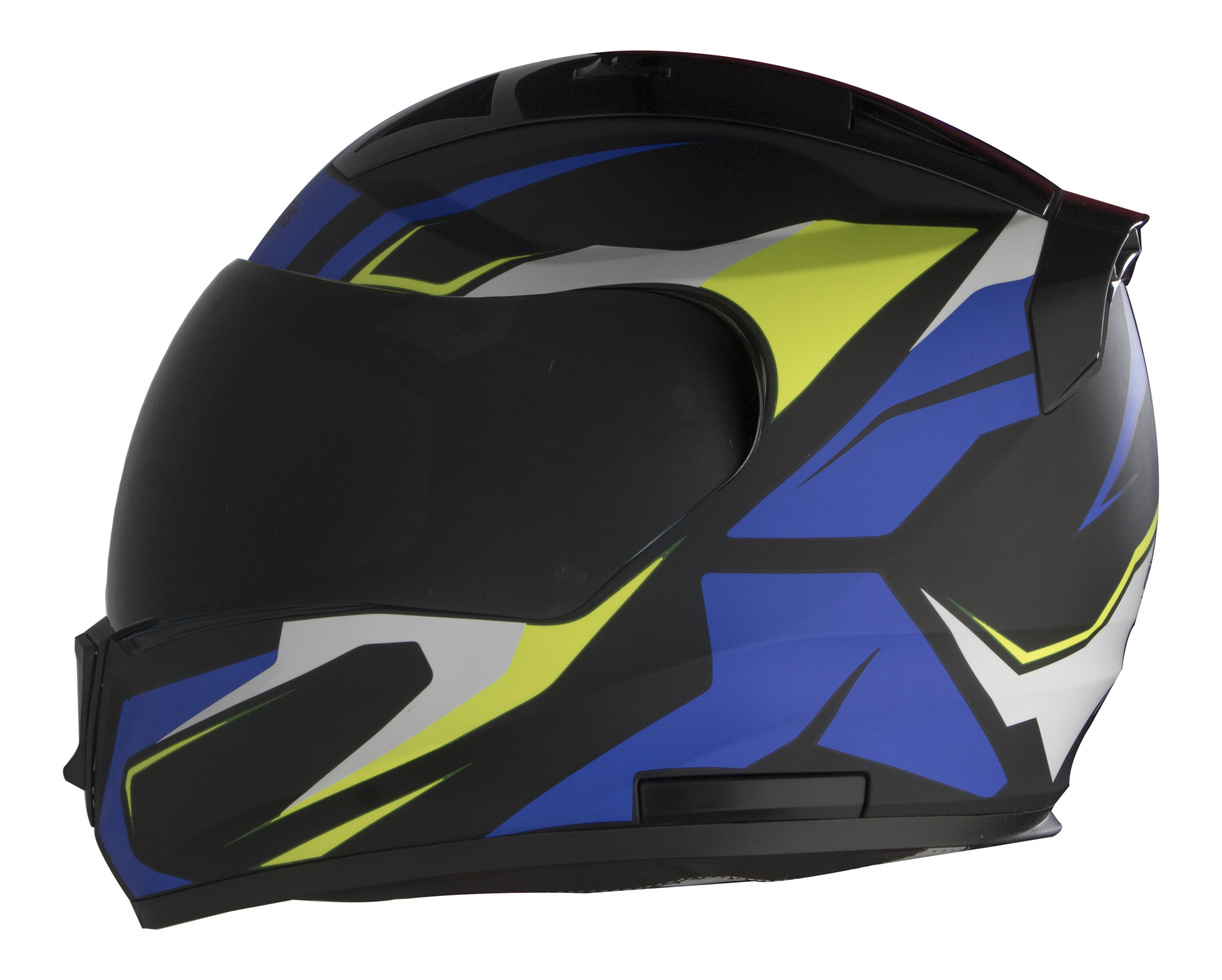 SA-1 Aviate Mat Black With Blue (Fitted With Clear Visor Extra Smoke Visor Free)